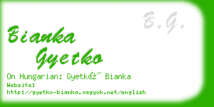 bianka gyetko business card